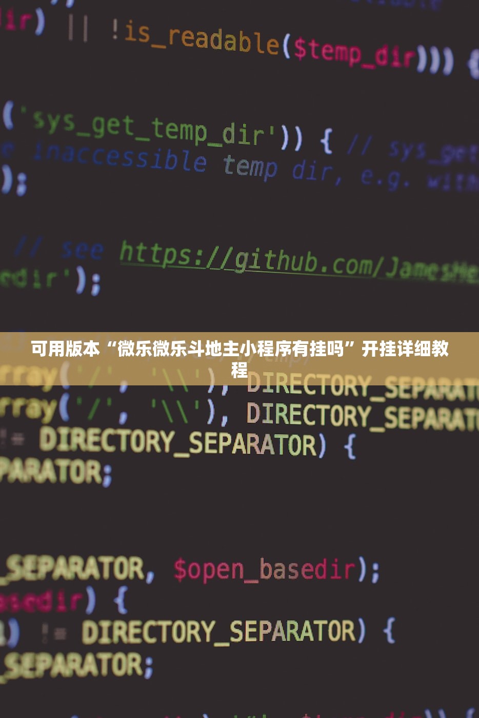可用版本“微乐微乐斗地主小程序有挂吗”开挂详细教程